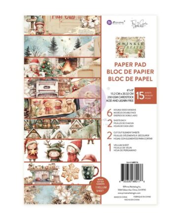 Prima Marketing Collezione Twinkle & Treats -Double-Sided Paper Pad 6"X8" 15/Pkg