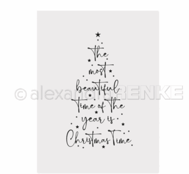 ALEXANDRA RENKE - Embossing Folder 'Typo Tanne Beautiful time'