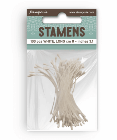 Stamperia -  Pack 100 stamens cm 8 white
