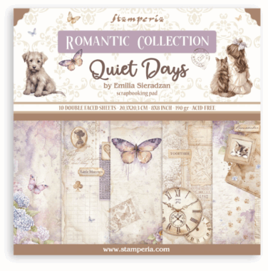 Stamperia -  Scrapbooking Small Pad 10 fogli cm 20,3X20,3 (8"X8") - Quiet Days