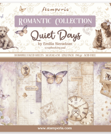 Stamperia -  Scrapbooking Pad 10 fogli cm 30,5x30,5 (12"x12") - Quiet Days