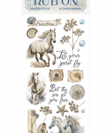 Stamperia -  Rub-on cm 10,16x21,6 - Silent Sea horses