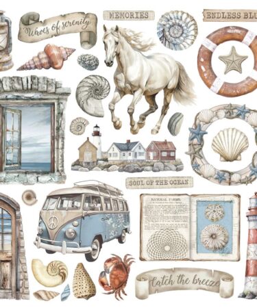 Alternative view of Stamperia -  Die cuts assorted - Silent Sea