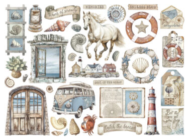 Alternative view of Stamperia -  Die cuts assorted - Silent Sea