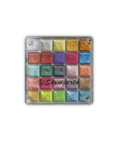 Alternative view of Stamperia -  Metallic water colours paints set - 24 Colori