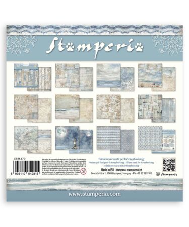 Alternative view of Stamperia -  Scrapbooking Pad 10 fogli cm 30,5x30,5 (12"x12") Maxi Background selection - Silent Sea