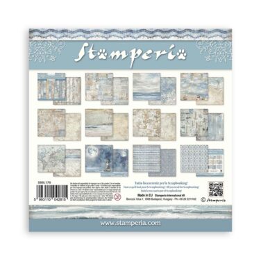 Alternative view of Stamperia -  Scrapbooking Pad 10 fogli cm 30,5x30,5 (12"x12") Maxi Background selection - Silent Sea