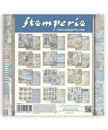 Alternative view of Stamperia -  Scrapbooking Small Pad 10 fogli cm 20,3X20,3 (8"X8") - Silent Sea