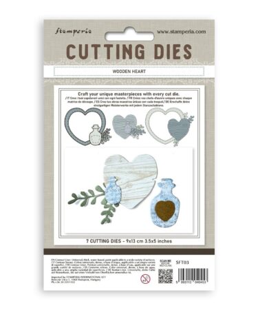 Alternative view of Stamperia -  Cutting Dies A6 - Wooden heart