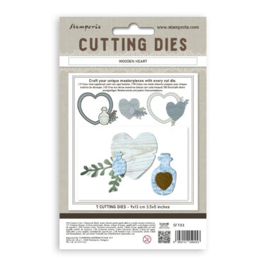 Alternative view of Stamperia -  Cutting Dies A6 - Wooden heart