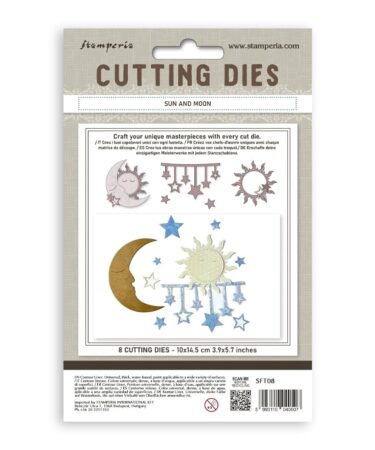 Alternative view of Stamperia -  cutting Dies A6 - Sun and moon