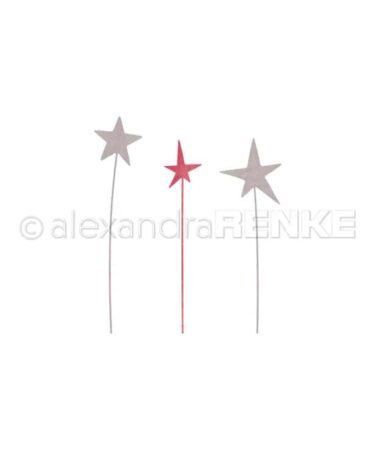 ALEXANDRA RENKE - fustelle Sterne am Stiel-Trio