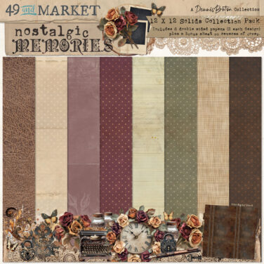 49 and Market - Collezione Nostalgic Memories - 12 x12 Solids Collection Pack