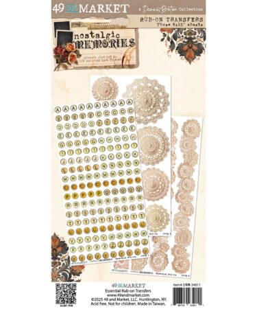 49 and Market - Collezione Nostalgic Memories 6 x12 Essentials Rub-on Transfer Set