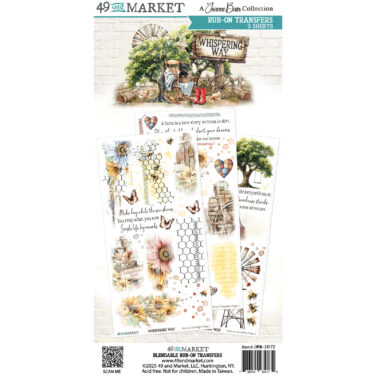 49 and Market - Collezione Whispering Way 6 x12 Blendable Rub-on Transfer Set