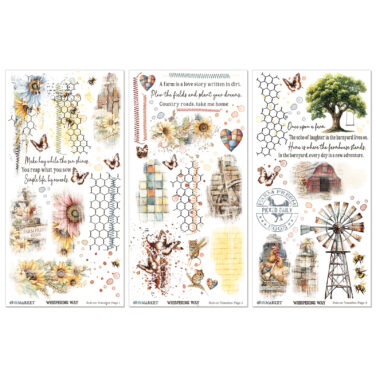 Alternative view of 49 and Market - Collezione Whispering Way 6 x12 Blendable Rub-on Transfer Set