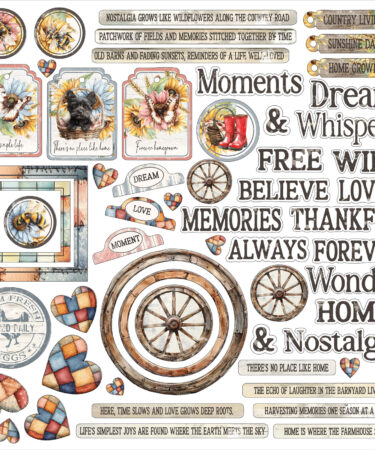 Alternative view of 49 and Market - Collezione Whispering Way Chipboard Set