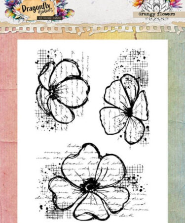 Alternative view of Studio Light Dragonfly Dreams Clear Stamp Grungy Flowers