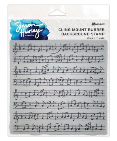 Ranger Simon Hurley create. Background Stamps 6x6 Inch Sheet Music