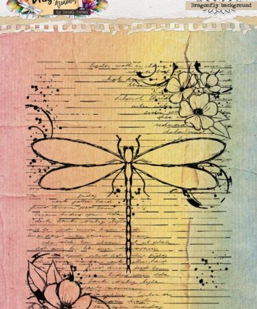 Studio Light Dragonfly Dreams Clear Stamp Dragonfly Background