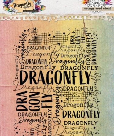 Studio Light Dragonfly Dreams Clear Stamp Grunge Word Cloud