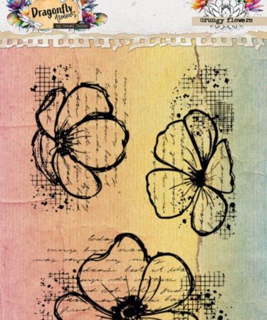 Studio Light Dragonfly Dreams Clear Stamp Grungy Flowers