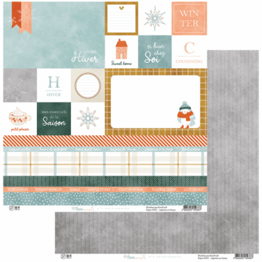 HA PI Little Fox- Collezione  Etoile des neiges  -  carta patterned numero 1