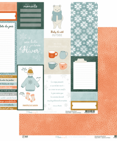 HA PI Little Fox- Collezione  Etoile des neiges  -  carta patterned numero 2