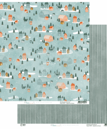 HA PI Little Fox- Collezione  Etoile des neiges  -  carta patterned numero 4