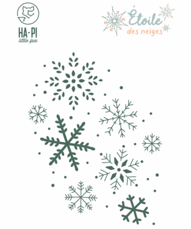 HA PI Little Fox- Collezione  Etoile des neiges  - fustelle Fond flocons
