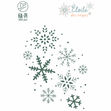 HA PI Little Fox- Collezione  Etoile des neiges  - fustelle Fond flocons