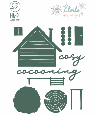 HA PI Little Fox- Collezione  Etoile des neiges  - fustelle Chalet cozy -