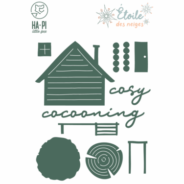 HA PI Little Fox- Collezione  Etoile des neiges  - fustelle Chalet cozy -