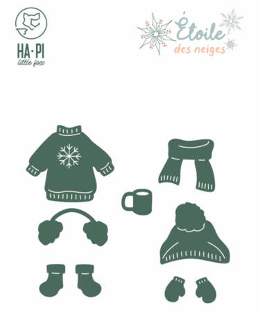 HA PI Little Fox- Collezione  Etoile des neiges  - fustelle Hapi en hiver