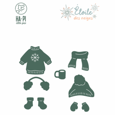 HA PI Little Fox- Collezione  Etoile des neiges  - fustelle Hapi en hiver