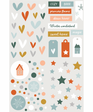 HA PI Little Fox -  Collezione Etoile des neiges -Stickers relief