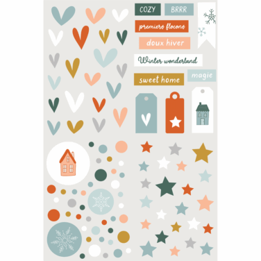 HA PI Little Fox -  Collezione Etoile des neiges -Stickers relief