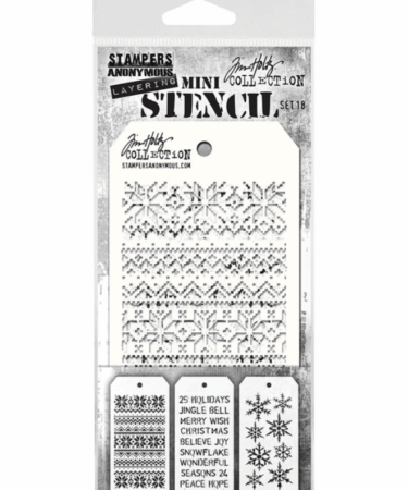 Stampers Anonymous Set #18 Tim Holtz Layering Mini Stencil (3pcs)preor