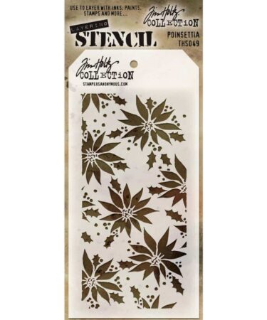 Stampers Anonymous Poinsettia Tim Holtz Layering Stencil