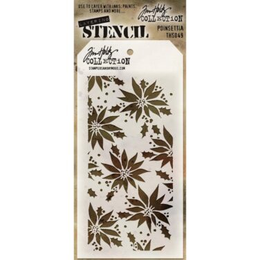Stampers Anonymous Poinsettia Tim Holtz Layering Stencil
