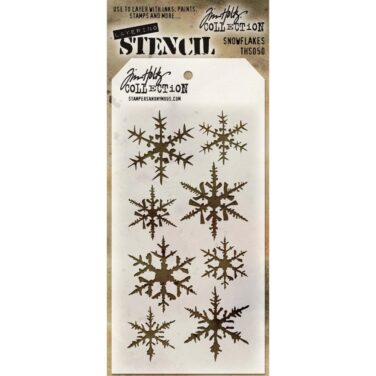 Stampers Anonymous Snowflakes Tim Holtz Layering Stencil