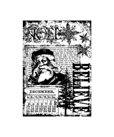 Stampers Anonymous Christmas Miracle Tim Holtz Components Cling Mount Collage Stamp