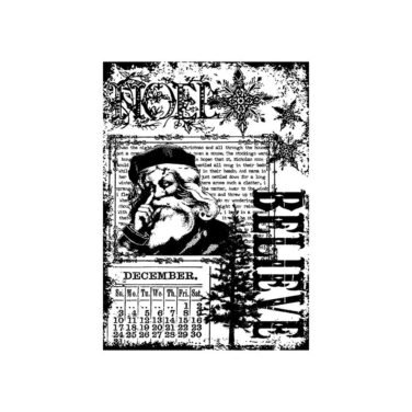 Stampers Anonymous Christmas Miracle Tim Holtz Components Cling Mount Collage Stamp