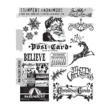 Stampers Anonymous Mini Holiday Tim Holtz Cling Stamps