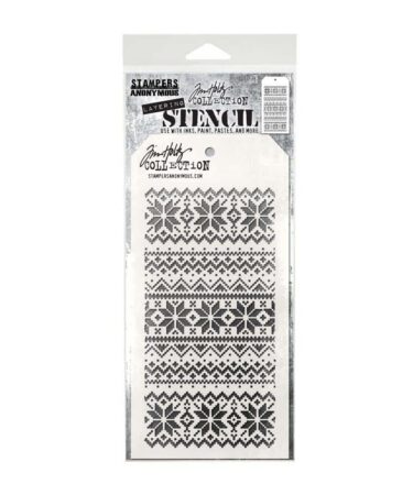 Stampers Anonymous Holiday Knit Tim Holtz Layering Stencil