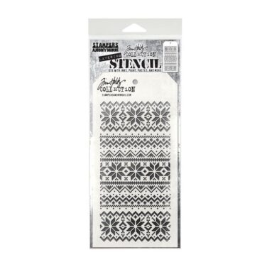 Stampers Anonymous Holiday Knit Tim Holtz Layering Stencil