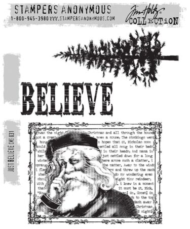 Stampers Anonymous Just Believe Tim Holtz Cling Stamps