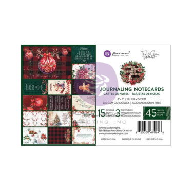 Prima Marketing - Collezione From the North Pole-  4x6 Inch Journaling Cards