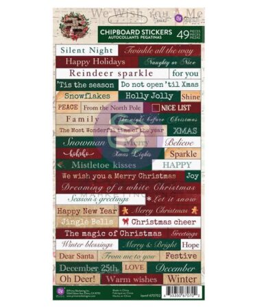 Prima Marketing - Collezione From the North Pole-  Chipboard Stickers (49pcs)