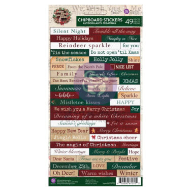 Prima Marketing - Collezione From the North Pole-  Chipboard Stickers (49pcs)